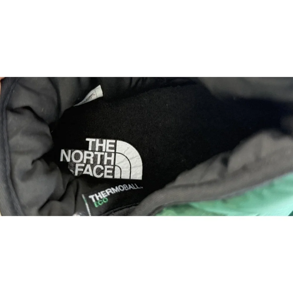 The North‎ Face Nuptse Mules Green And Purple Kids Size 4 No Box